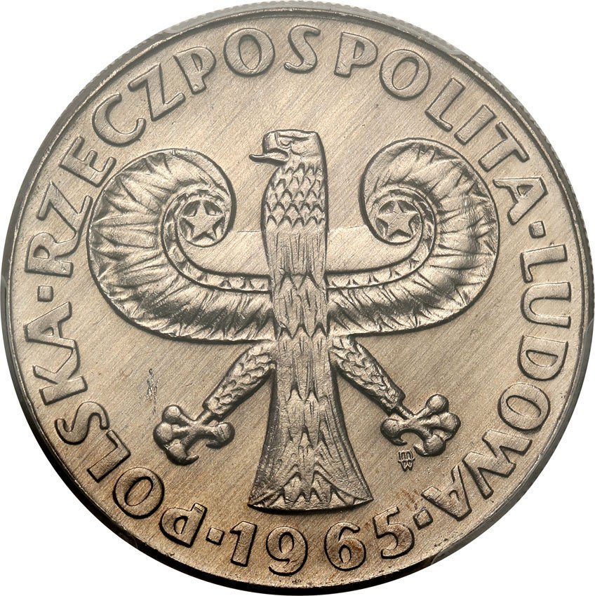 PRL. 10 złotych 1965 Kolumna Duża PCGS MS66